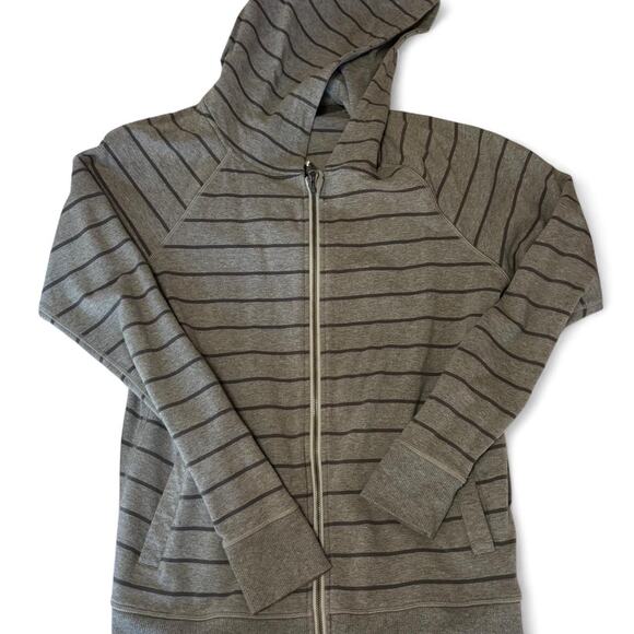 Grey lululemon striped hoodie - Picture 1 of 4